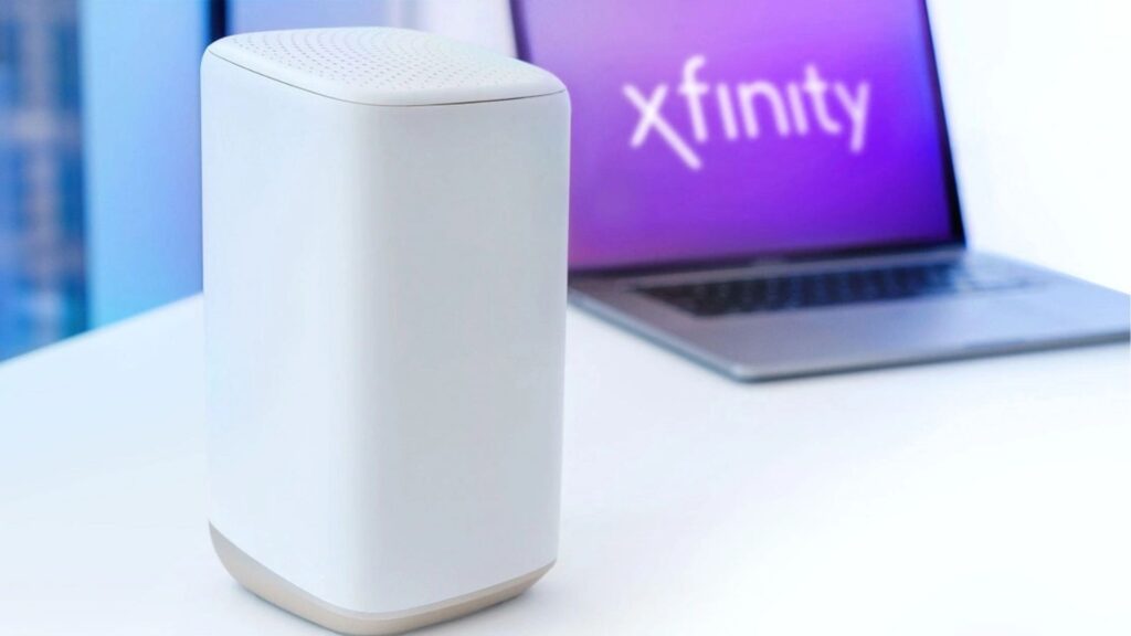 An xfinity router with a laptop